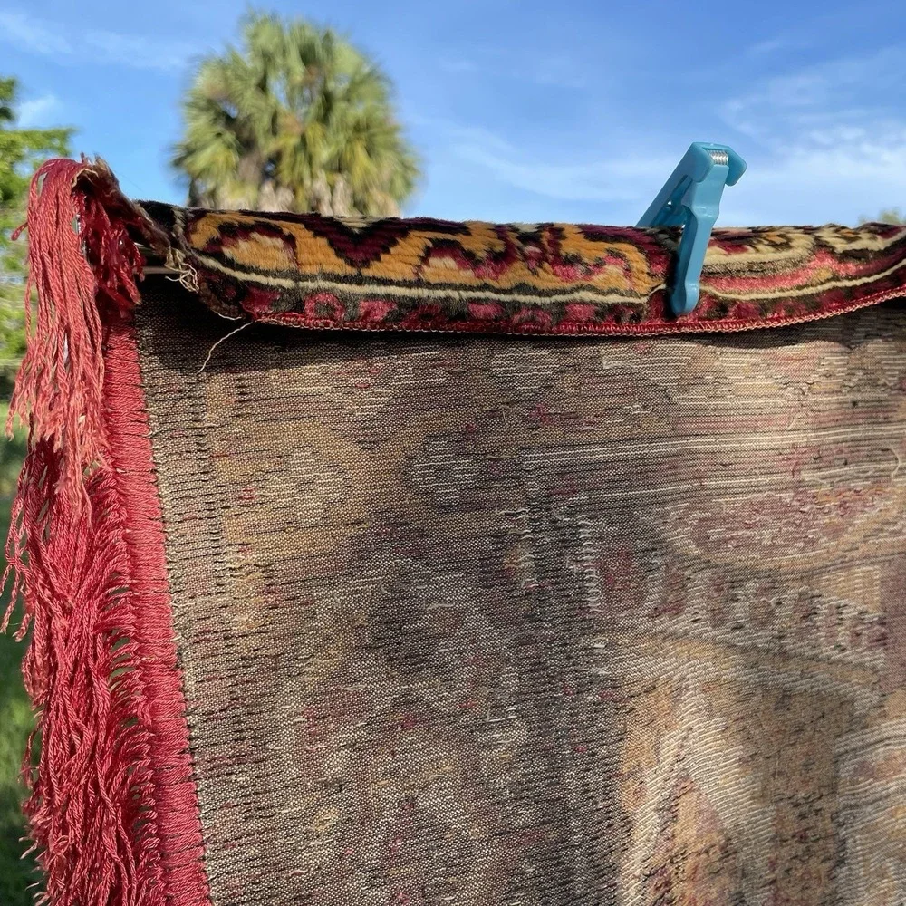 Vintage Velvet Wall Tapestry Middle Eastern Dance Ceremony MCM 46x75inch
